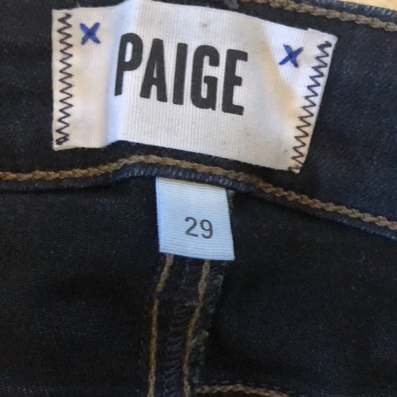 Paige Dark Blue Skyline Skinny Stretch pocket jeans - Picture 4 of 11